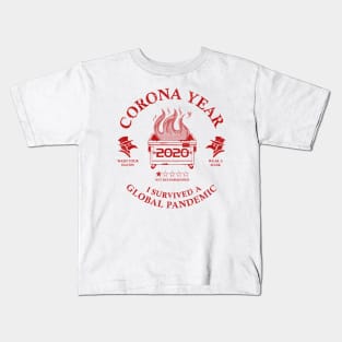 Corona Year 2020 ✅ I Survived A Global Pandemic - Crimson Kids T-Shirt